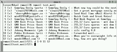 [rmmail screenshot]